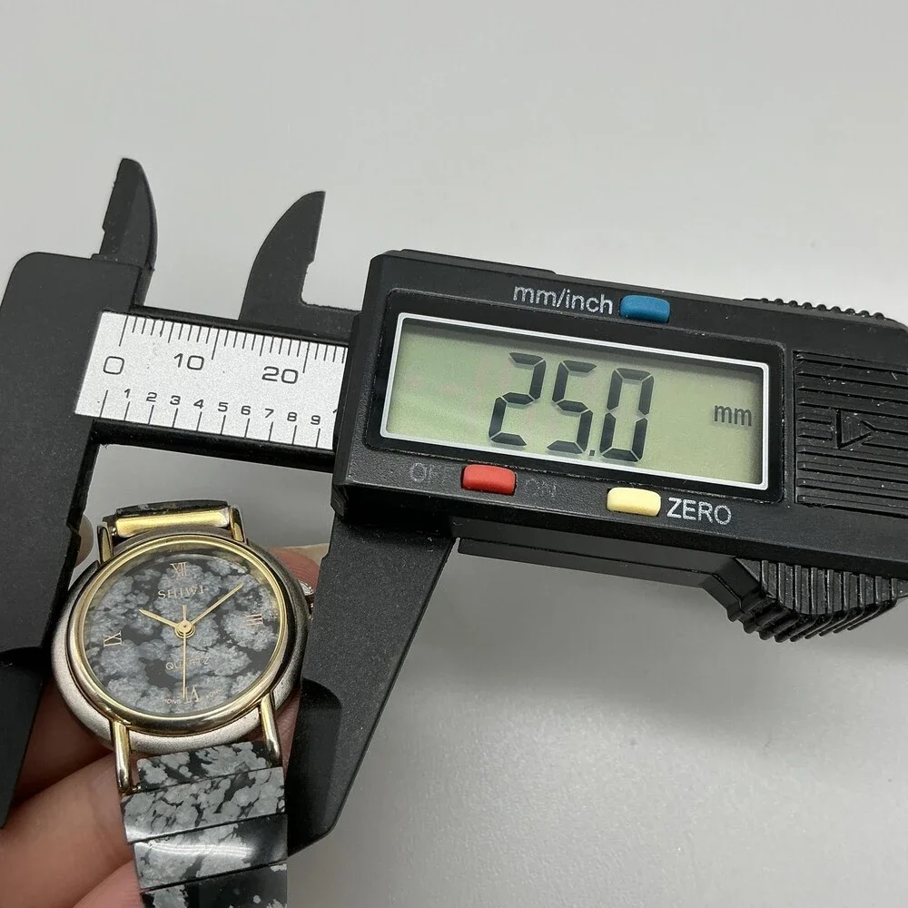 Vintage Shiwi Womens Watch 25mm Black Dial Two Tone Expansion Bracelet Quartz